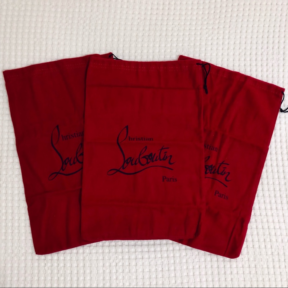 NEW Christian Louboutin Shoe Dust Bags (set of 3)